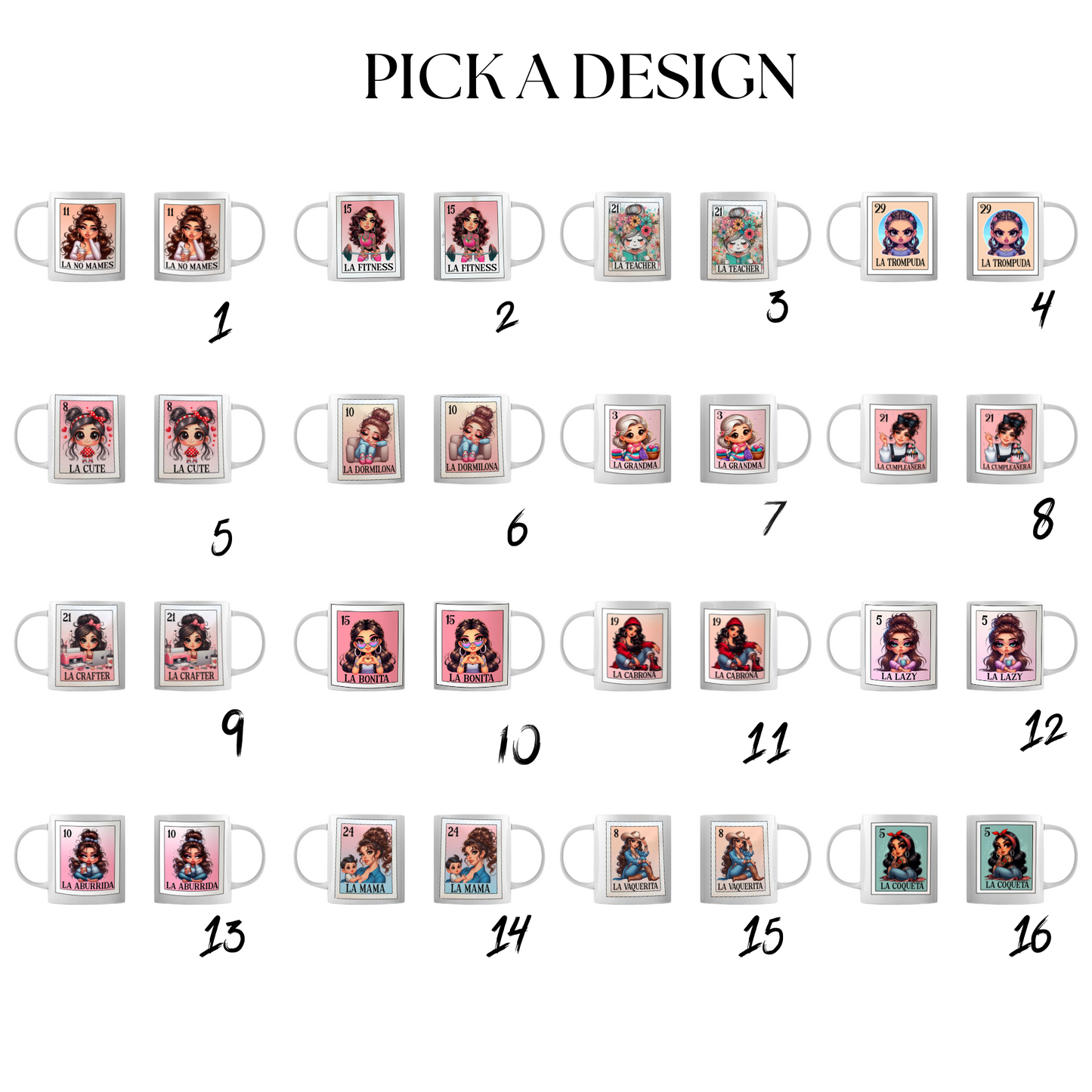 Loteria card en español mug, Cute La Dramatica mug, Spanish Design, LA housekeep image 1