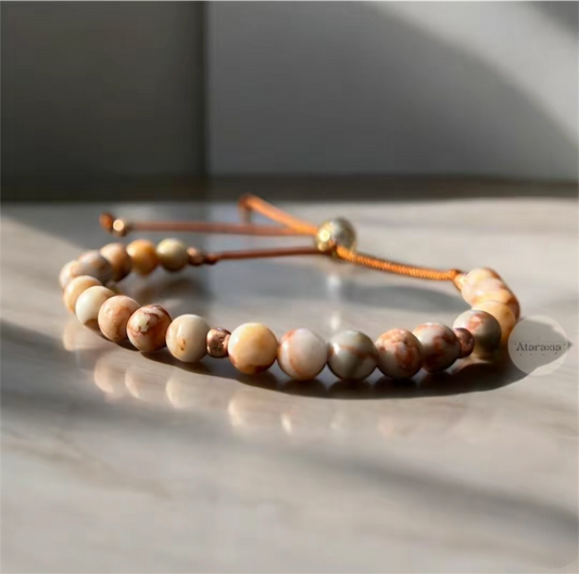 Honey onyx bracelet, honey onyx gemstone beaded bracelet, gift for friend, gift image 1