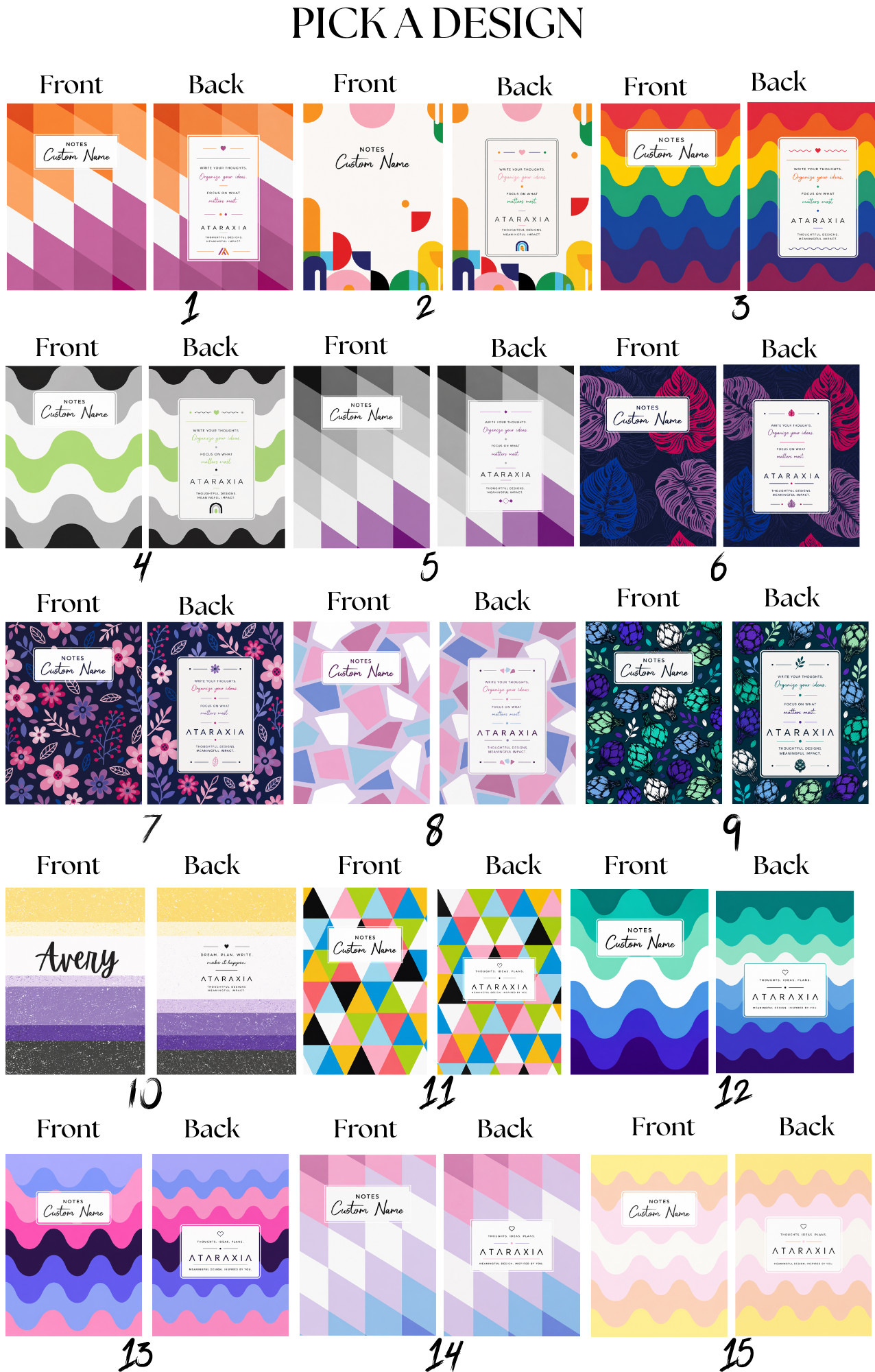 Personalized Pattern Notebook Collection | Custom Spiral Journals image 4