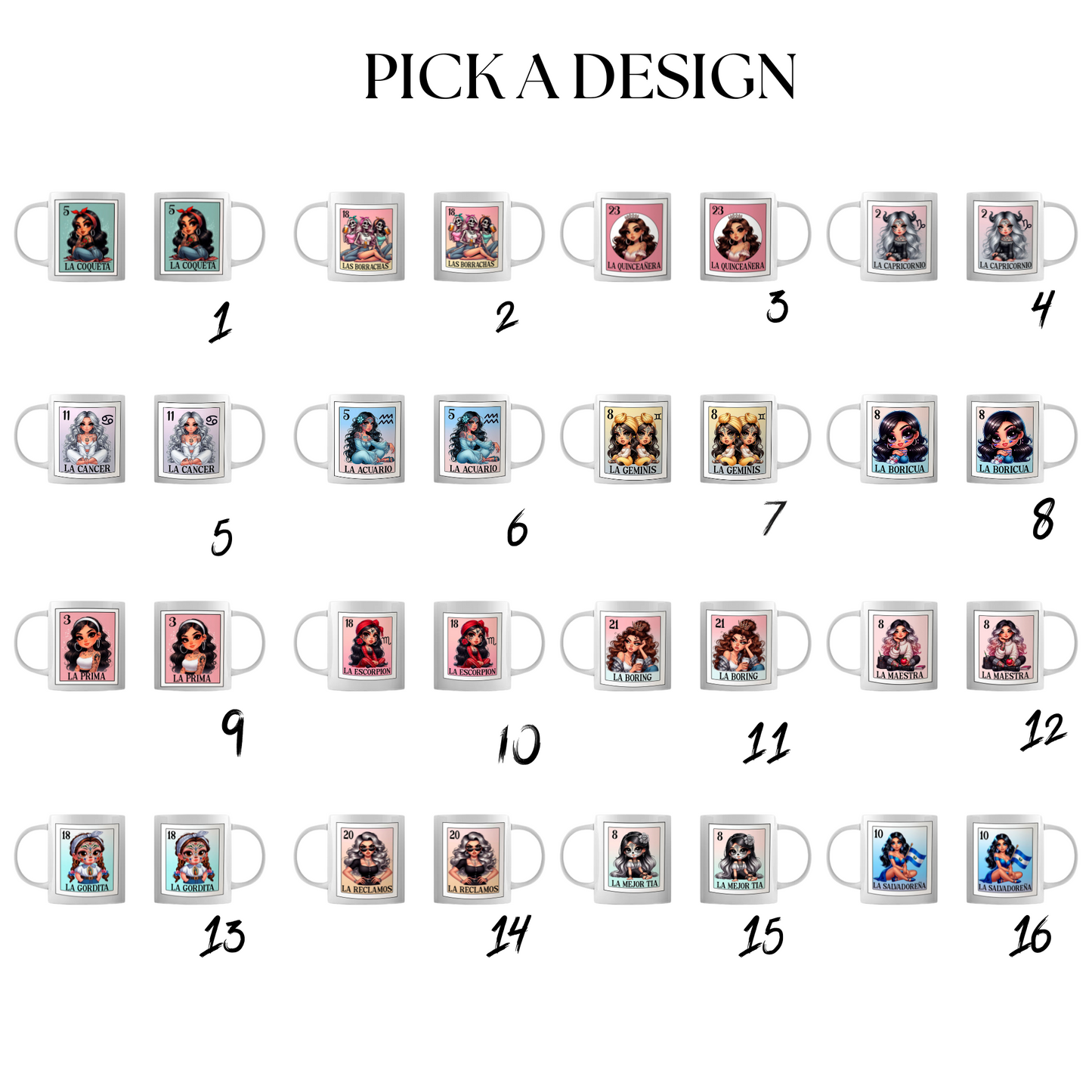 Loteria card en espanol mug, Cute La cancer mug, Spanish Design, LA capricornio image 1