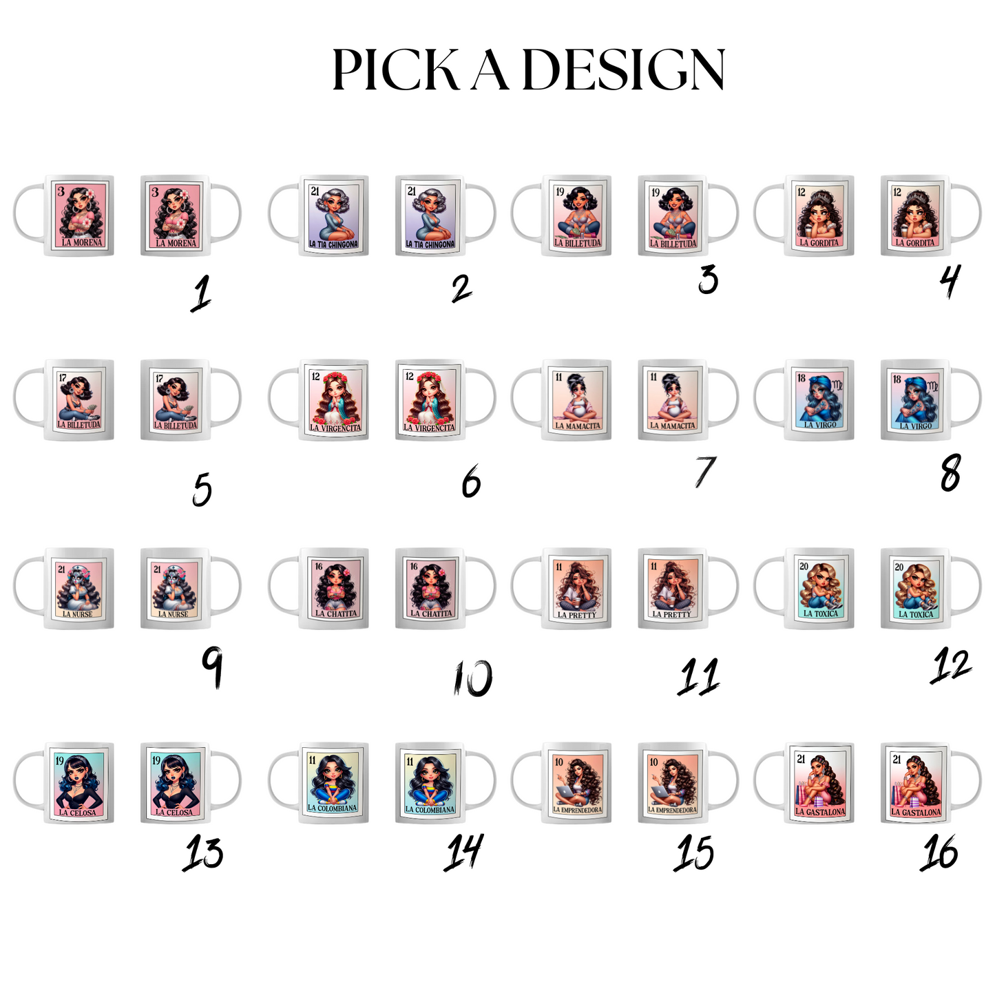 Loteria card en español mug, Cute La toxica mug, Spanish Design, LA colombiana image 1