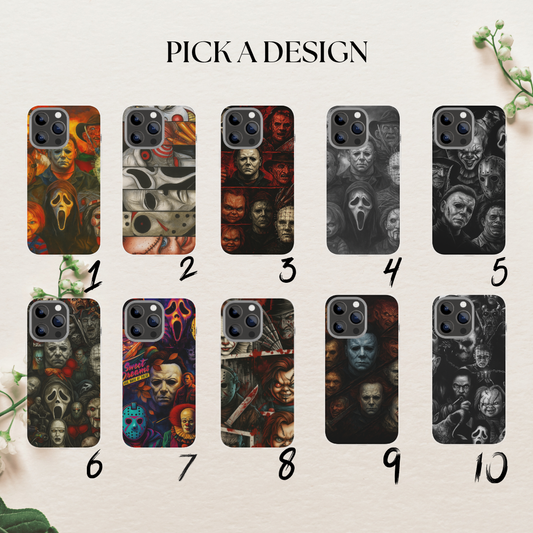 Ghostface, michael myers, pennywise Halloween Horror Phone Case: Spooky Protecti image 1