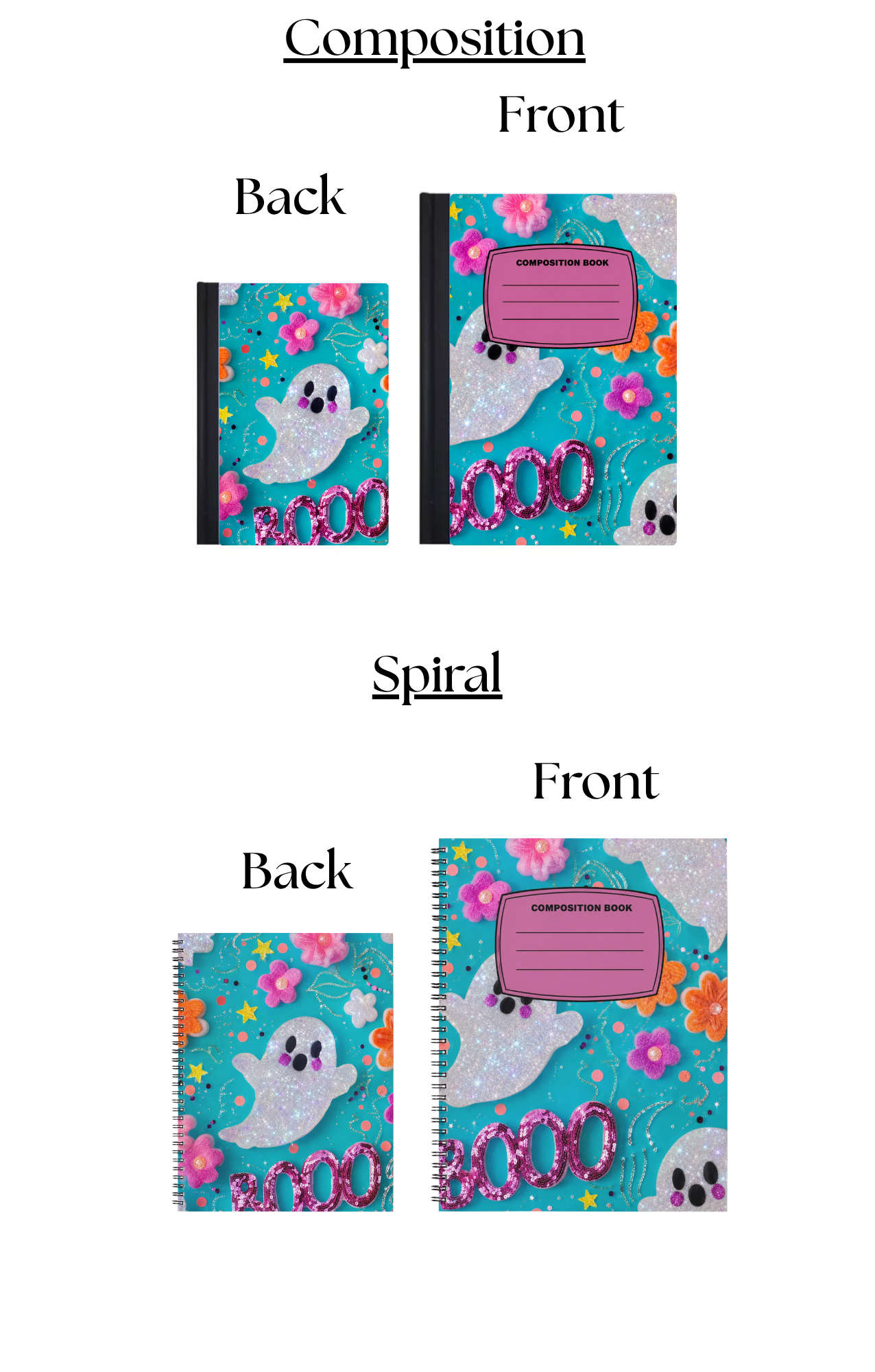 Halloween Composition Notebook | Cute Ghost & Spooky School Journal