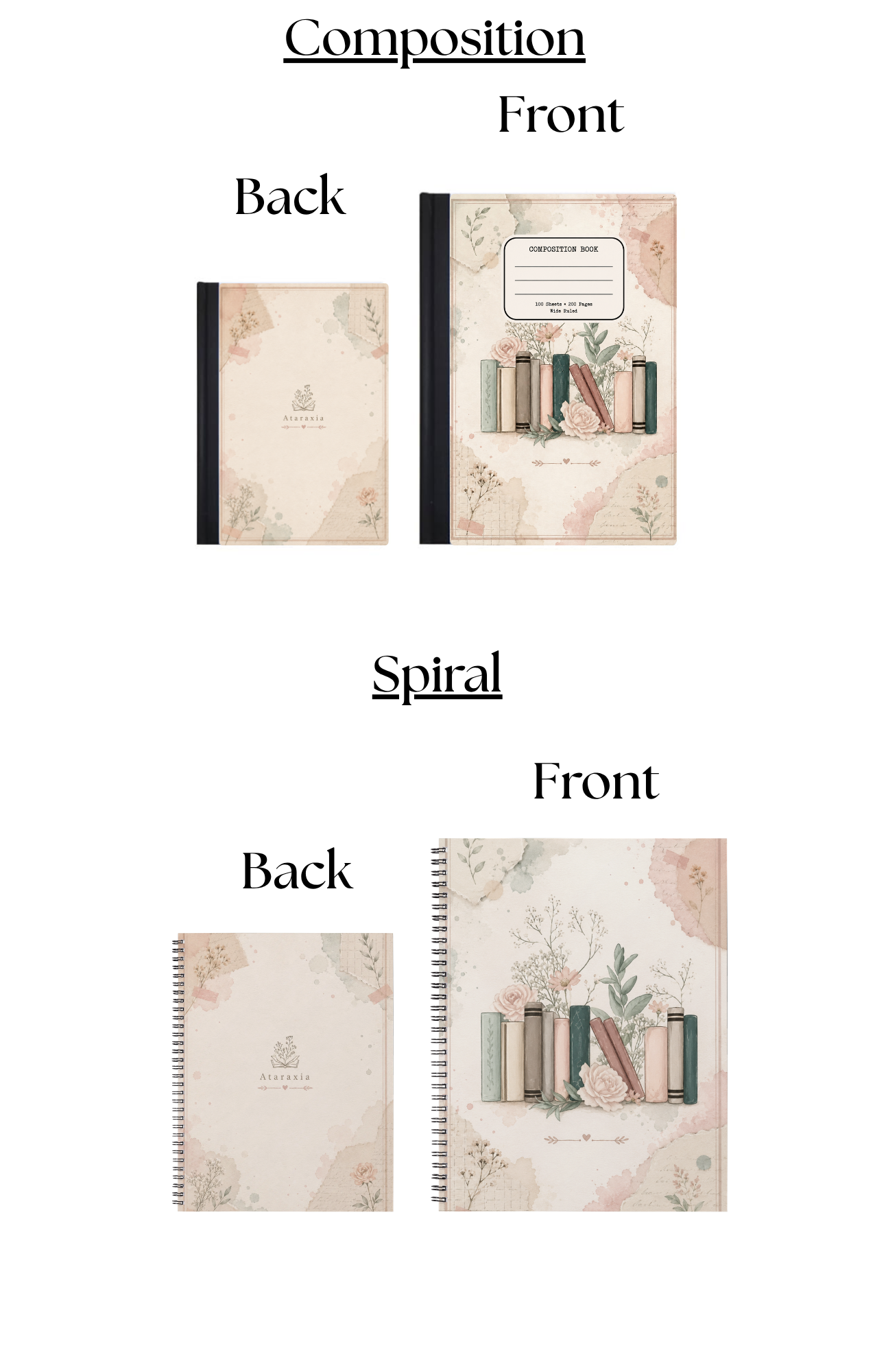 Book Lover Notebook Collection | Reading Inspired Spiral Journals