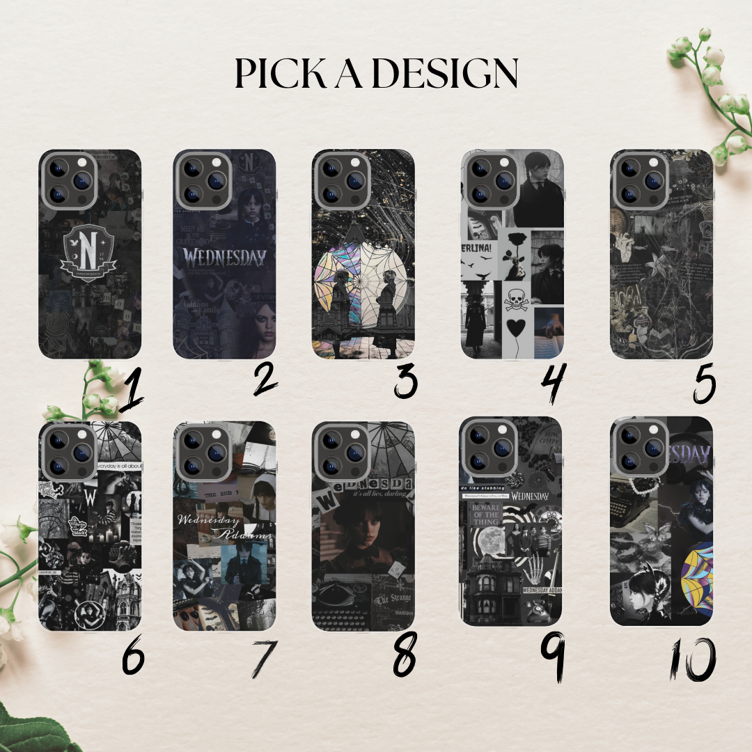 W Addams Halloween Horror case, Wednesday Halloween case 16 Pro Max, 1 image 2