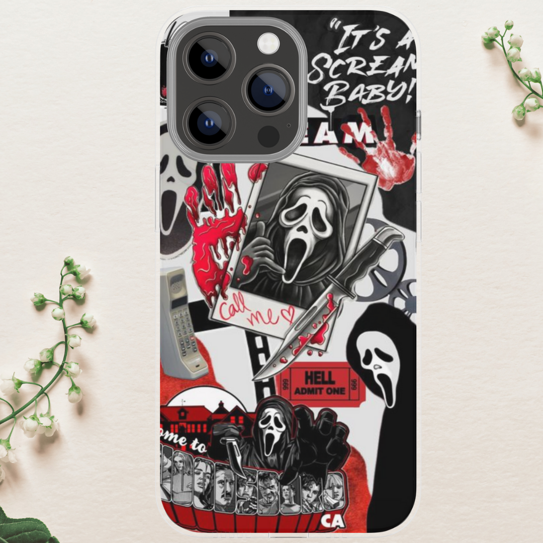 Ghost guy Halloween Horror scream movie case, Halloween case 16 Pro Max, image 0