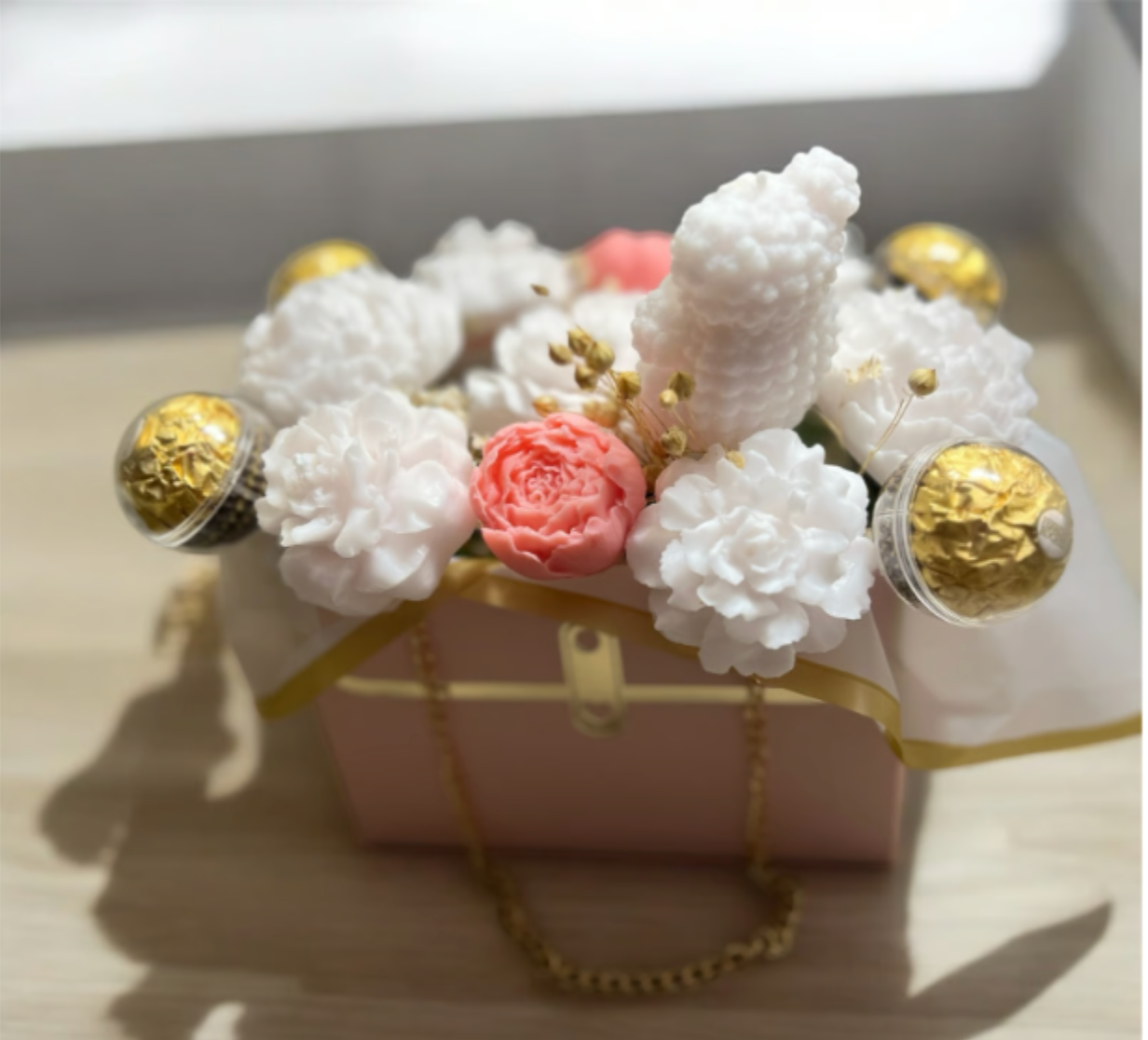 Candle Bouquet Purse | Wax Candles | Flowers and Candle Gift | L image 3