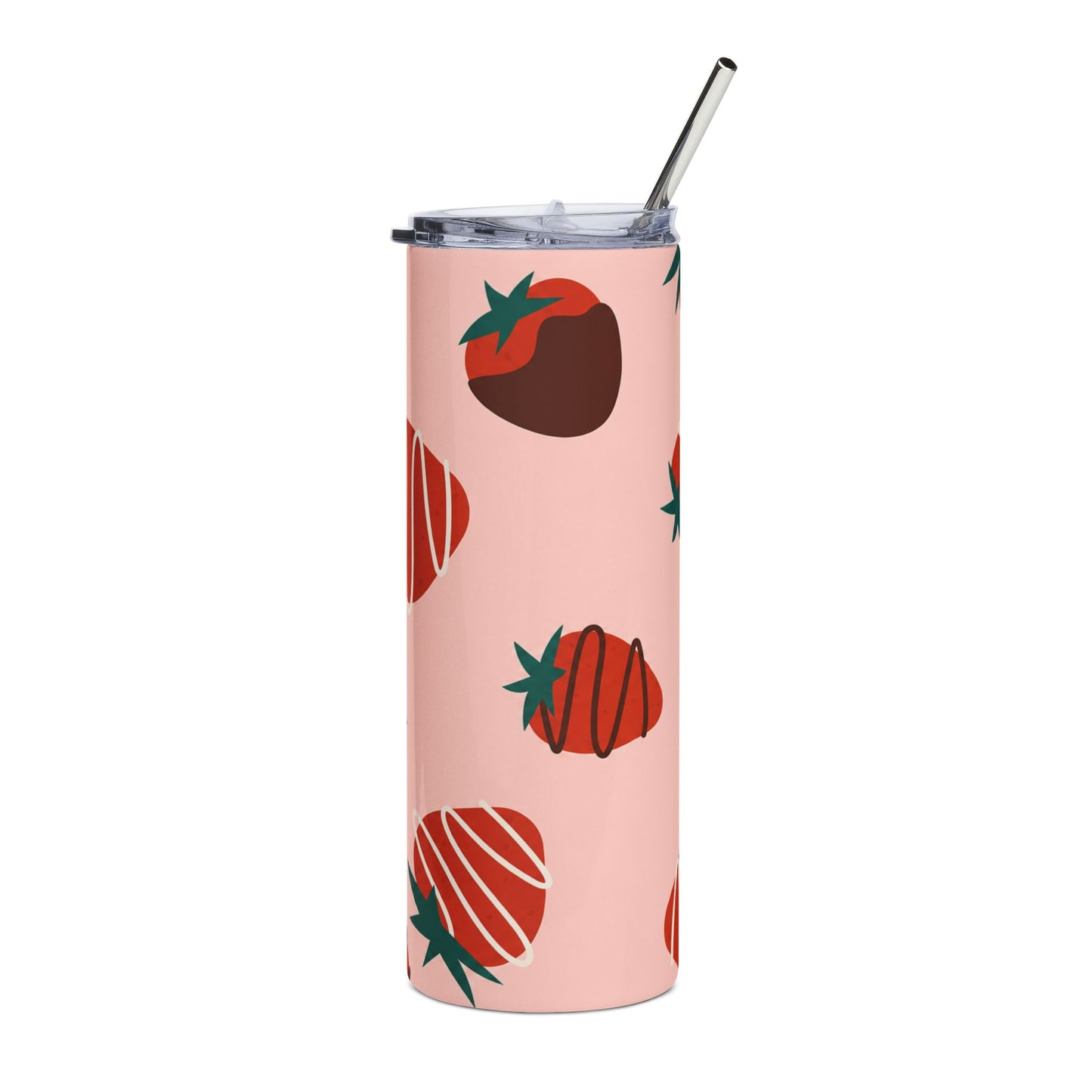 Strawberry Tumbler Design | Cute Pink tumblers image 0