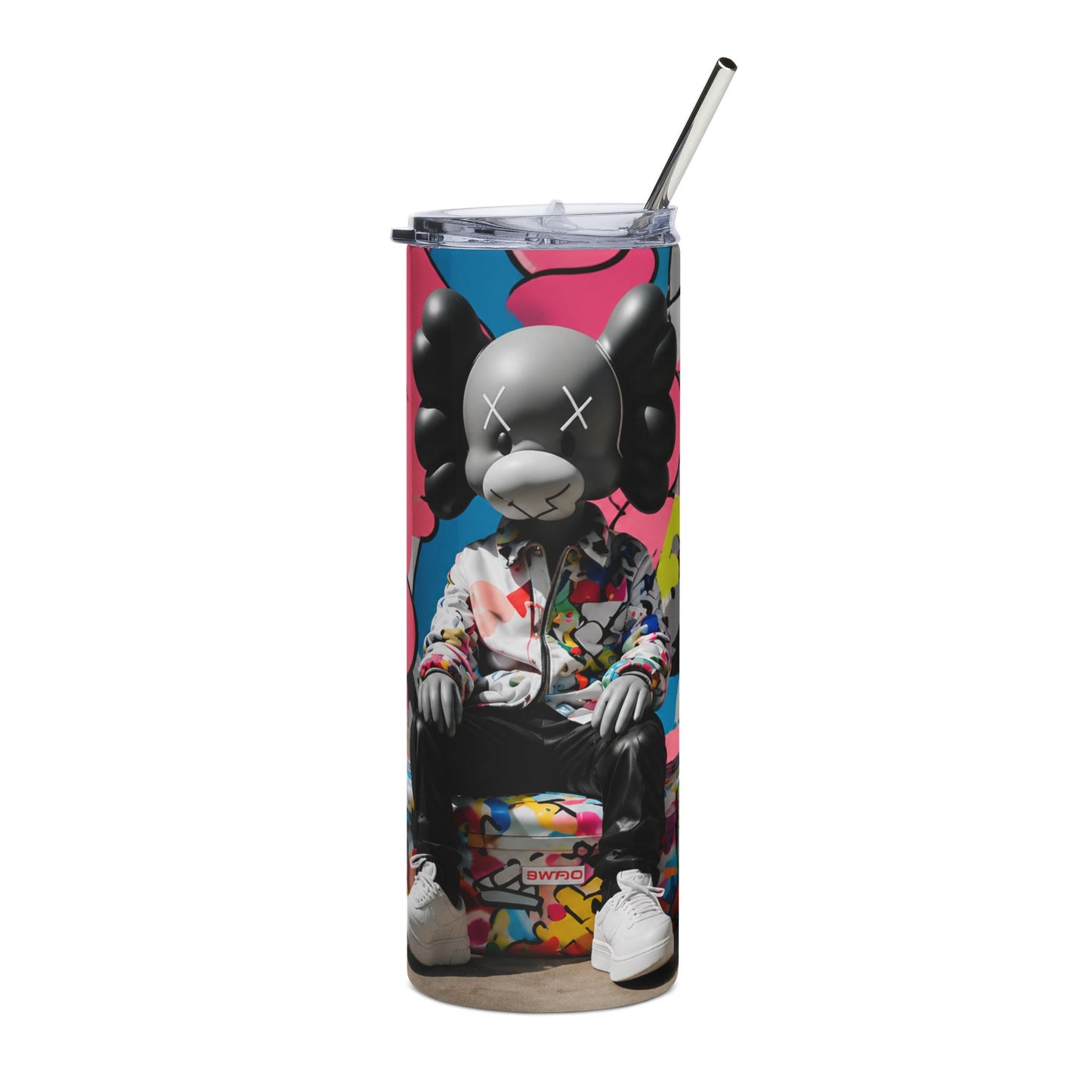 Graffiti Bear Tumbler Design | Urban Pop Art design image 0