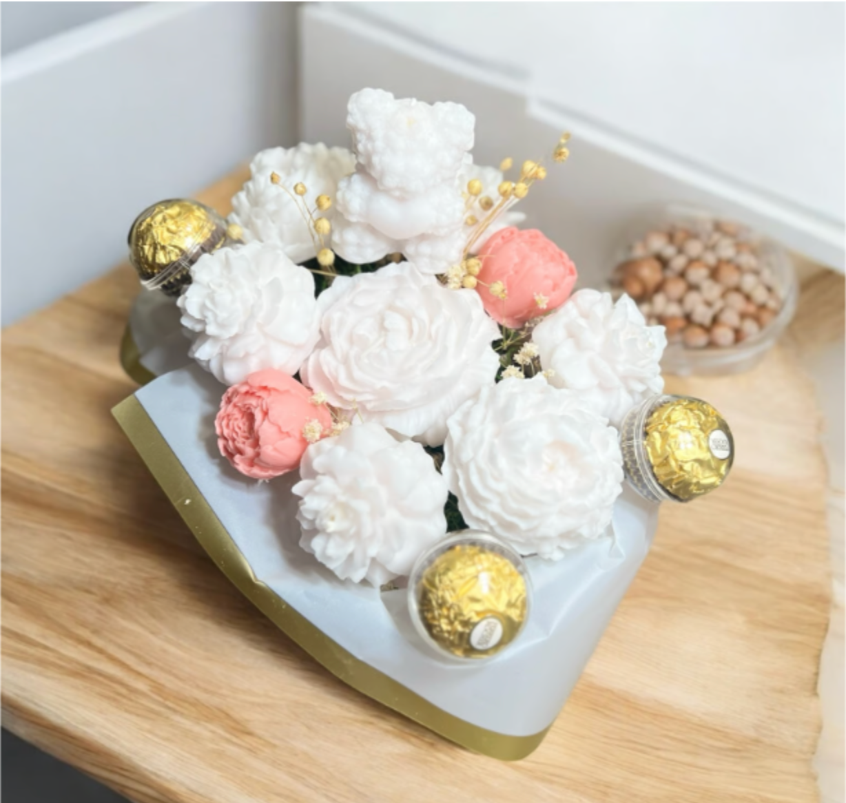 Candle Bouquet Purse | Wax Candles | Flowers and Candle Gift | L image 2