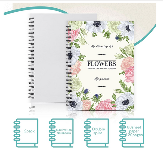 Personalized front and back Spiral Notebook, birthday gift, mothers day gift image 0