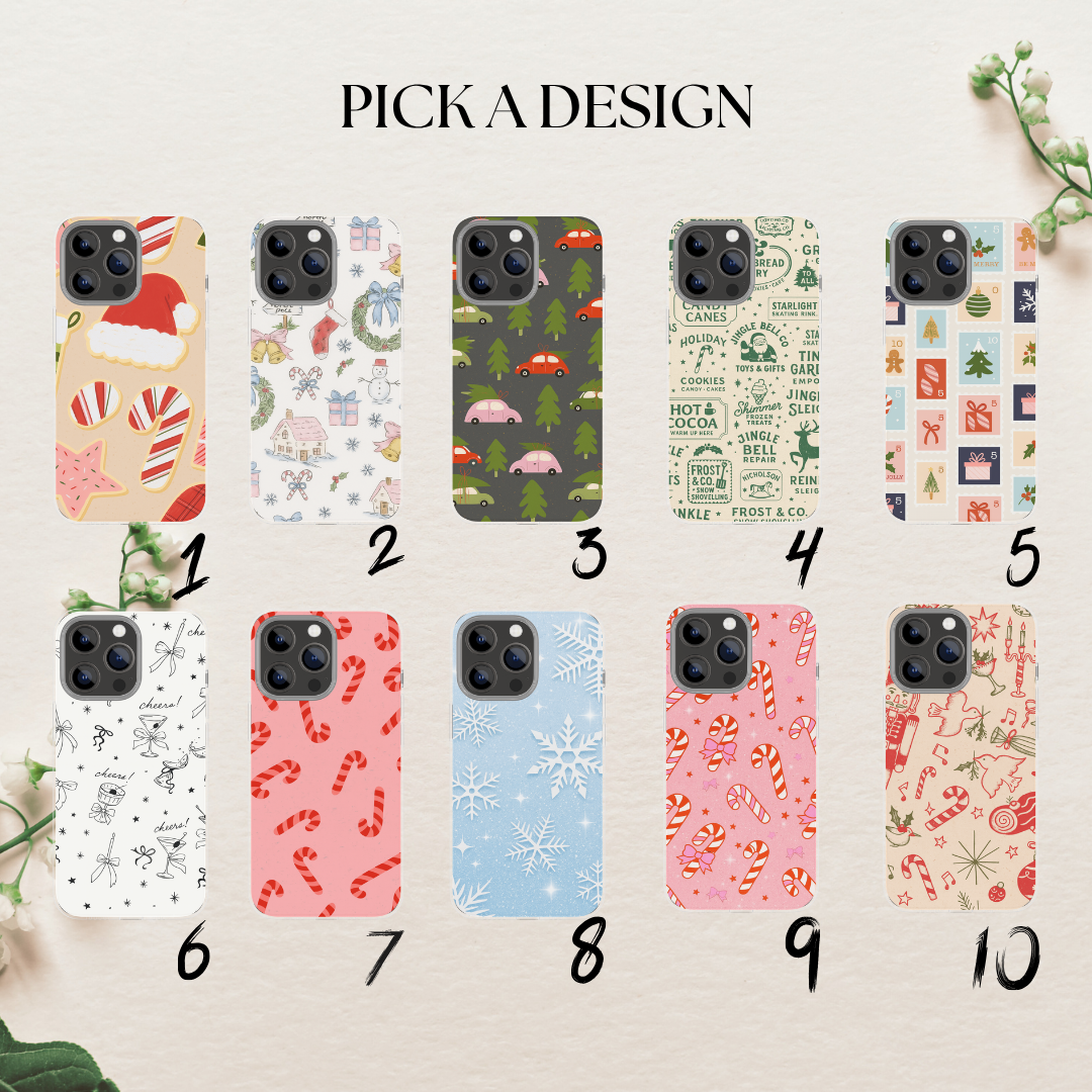 Winter Christmas phone case, holiday case 16/17  Pro image 1