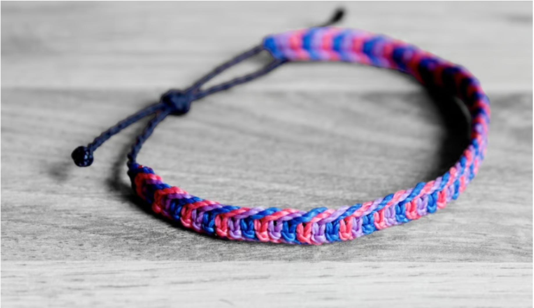 Braided Bisexual Bracelet image 1
