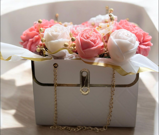Candle Bouquet Purse | Wax Candles | Flowers and Candle Gift | Luxury Gi image 0