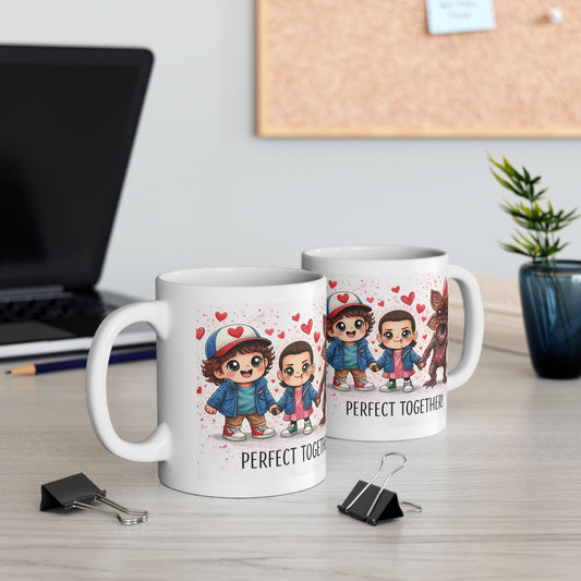 Chibi “Stranger Love” Valentine mugs, perfect for a friend or partner image 0