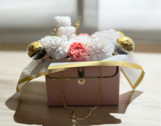 Candle Bouquet Purse | Wax Candles | Flowers and Candle Gift | L image 0