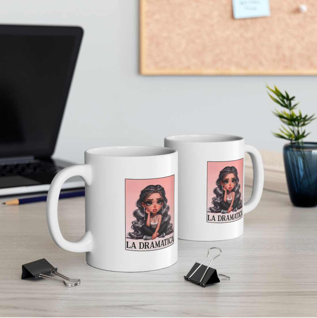 Loteria card en español mug, Cute La Dramatica mug, Spanish Design, LA h image 0