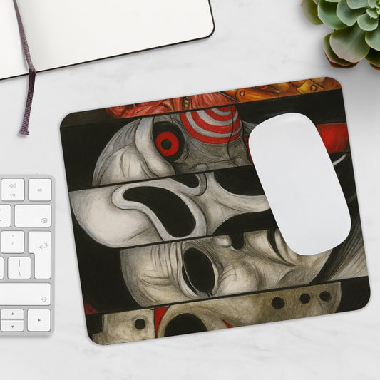 Horror Mousepad Michael Myers Ghost Face & Graveyard Halloween Design with Blood image 1