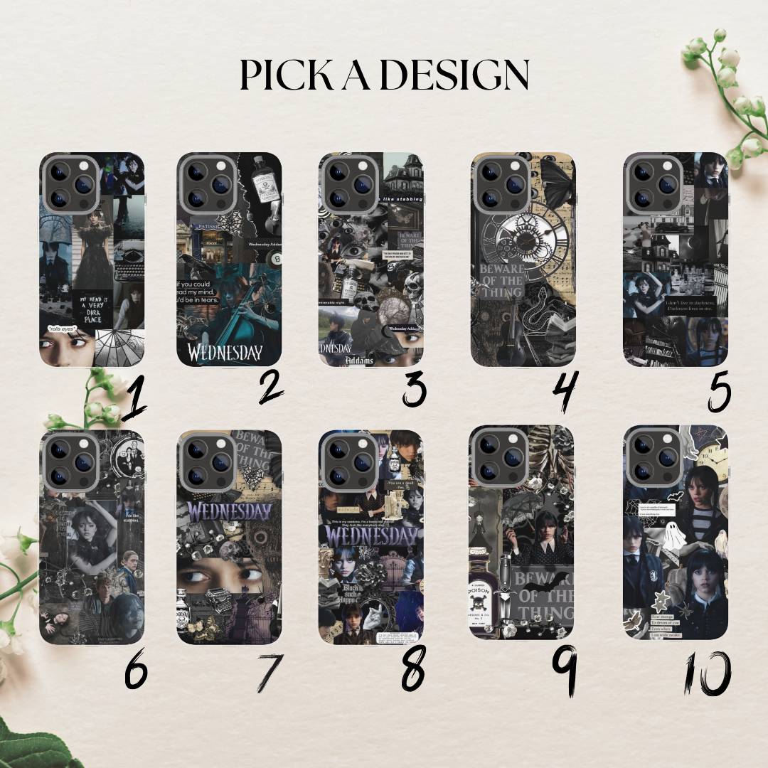W Addams Halloween Horror case, Wednesday Halloween case 16 Pro Max, 1 image 1