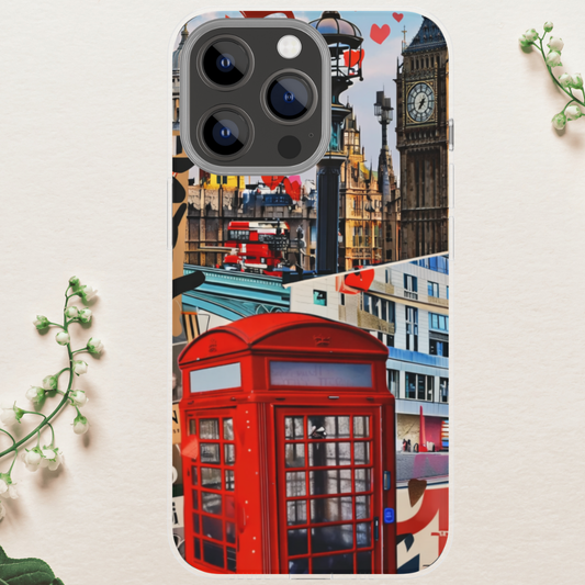 Hipster Trendy London Vintage Paris Phone Case for iPhone 16 PM 17 13 14 15 image 0