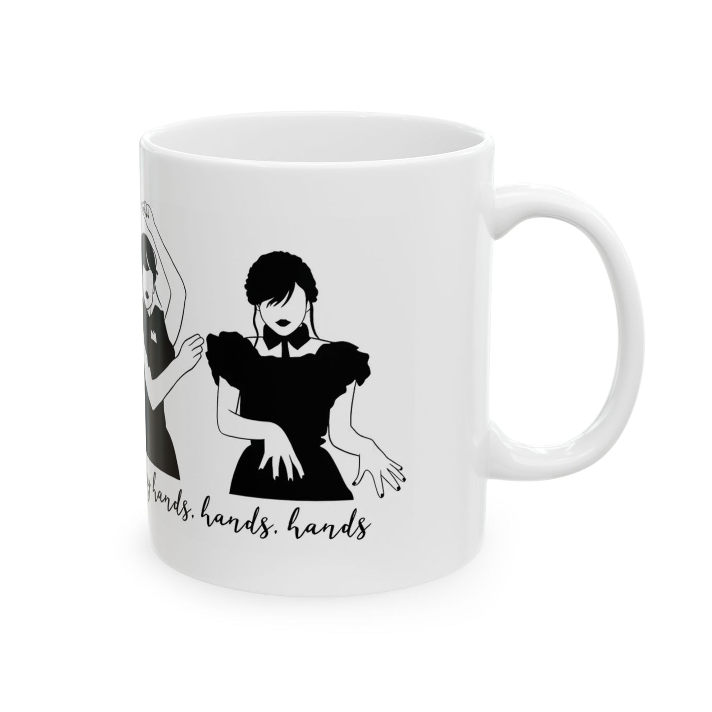 Merlina Halloween Ceramic Mug - Witchy Wednesday Coffee Cup, 11oz 15oz, Gift image 1