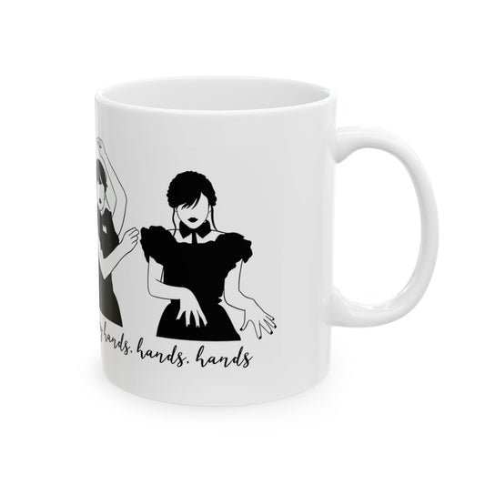 Merlina Halloween Ceramic Mug - Witchy Wednesday Coffee Cup, 11oz 15oz, Gift image 1