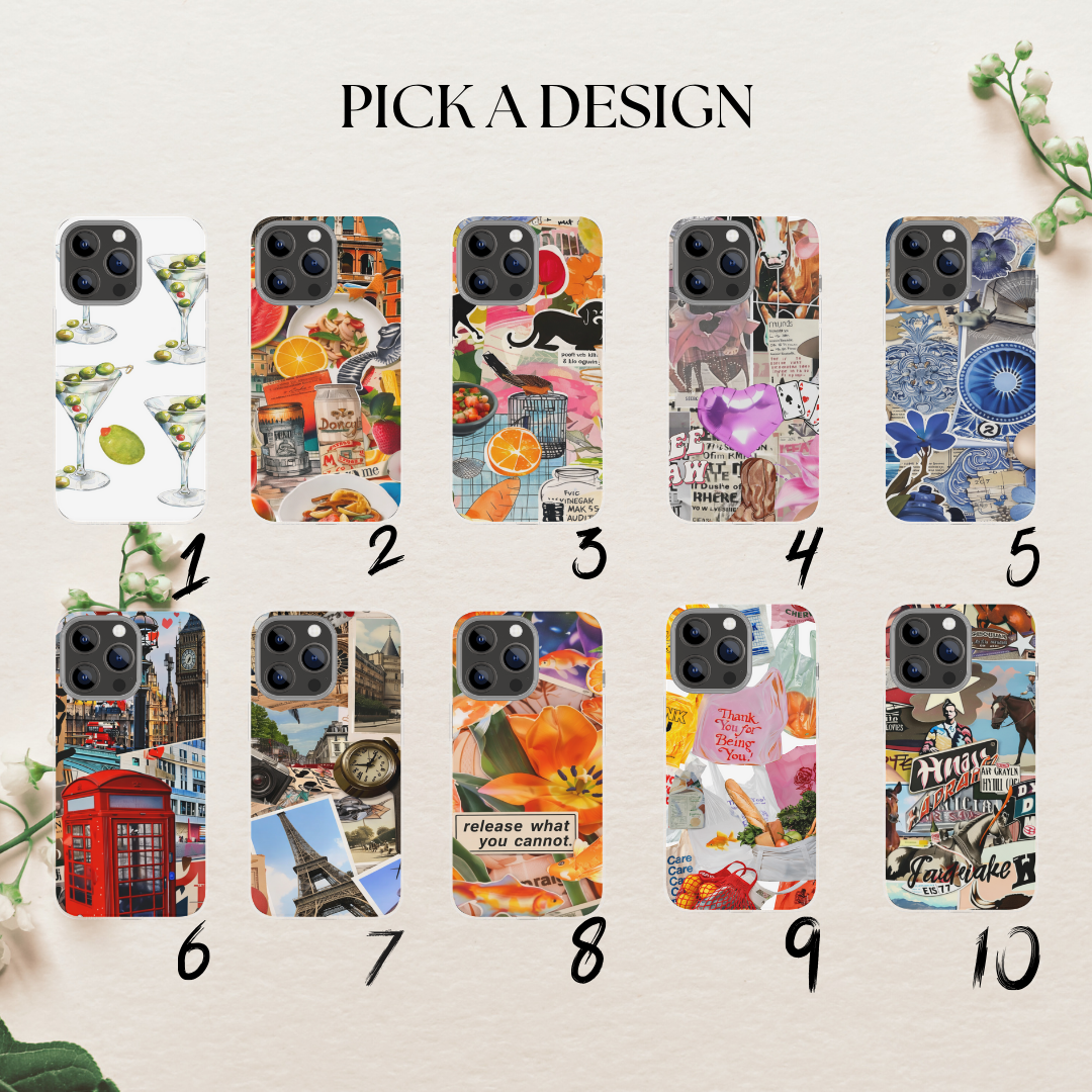 Hipster Trendy London Vintage Paris Phone Case for iPhone 16 PM 17 13 14 15 image 1