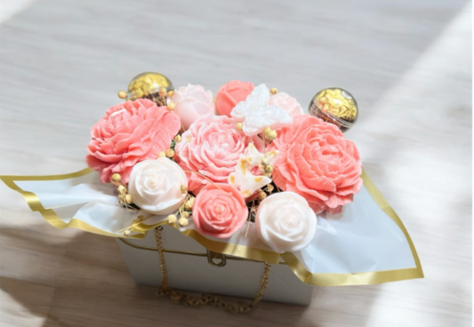 Candle Bouquet Purse | Wax Candles | Flowers and Candle Gift | Luxury Gi image 1