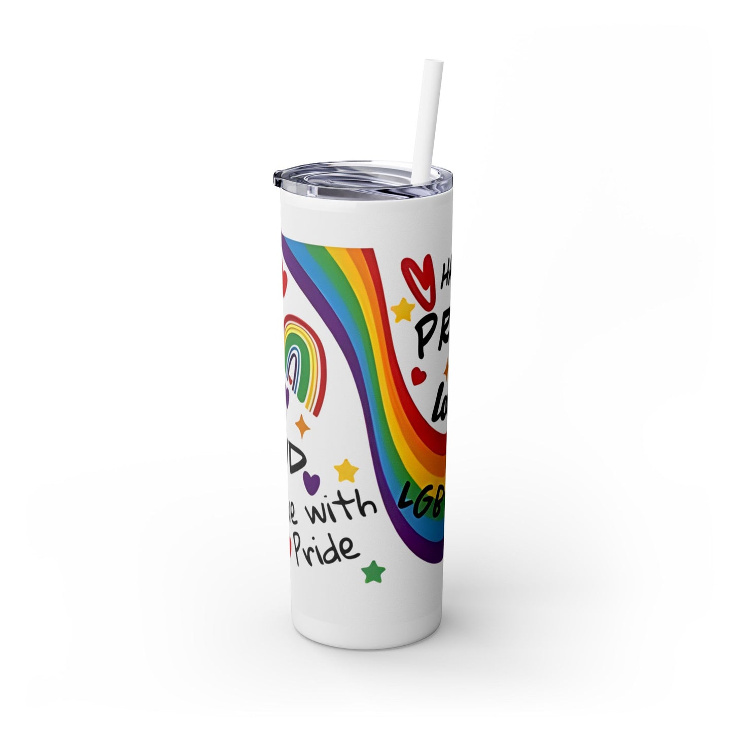 Pride Month Rainbow Tumbler 12 oz 16 oz 20 oz Customized Design with Unique image 0