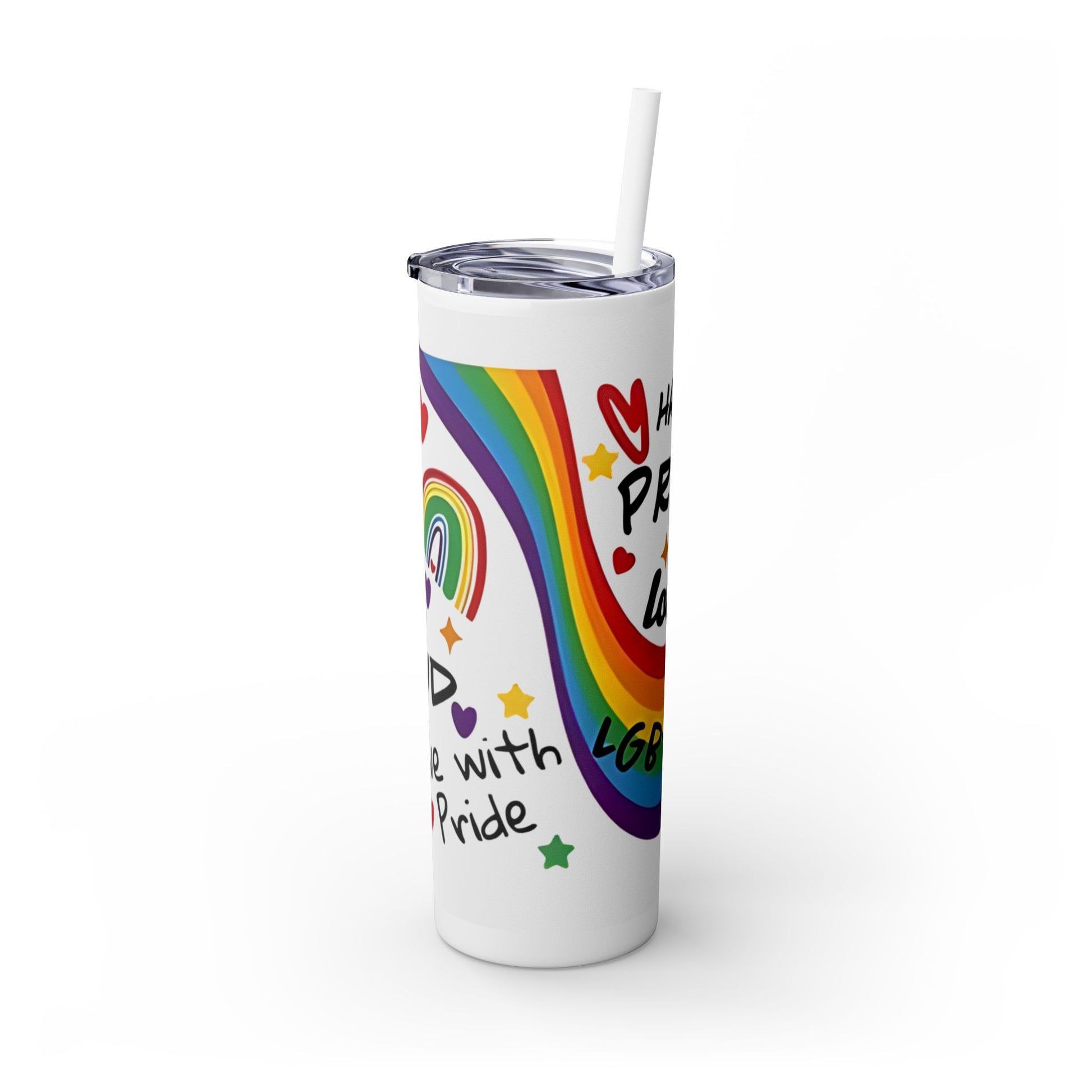 Pride Month Rainbow Tumbler 12 oz 16 oz 20 oz Customized Design with Unique image 0