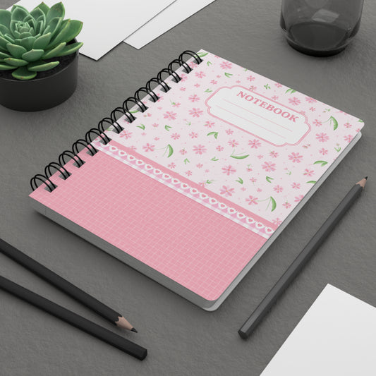 Pastel Flower Spiral Notebooks | Feminine Stationery Collection