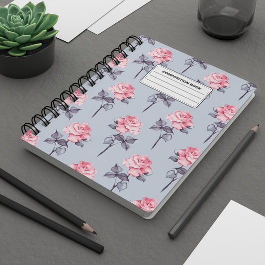 Floral Composition Notebook | Cute Flower Pattern Journal for School