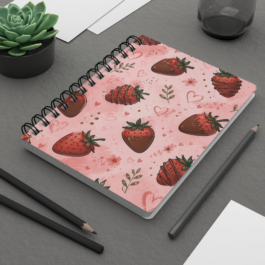 Strawberry Notebook Collection | Cute Aesthetic Spiral Journals