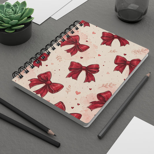 Coquette Bow Notebook Collection | Feminine Spiral Journals