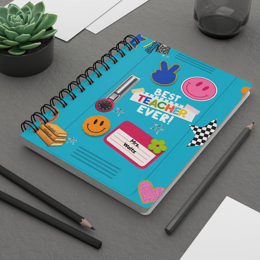 Personalized Best Teacher Notebook | Custom Teacher Appreciation Journal