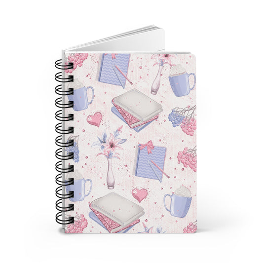 Cozy Book Lover Spiral Notebook | Reading Journal | Bookish Aesthetic Notebook | Floral Hardcover Journal | Vintage Reader Gift