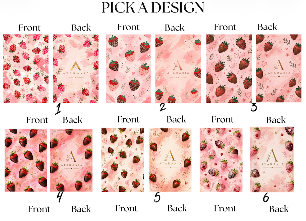 Strawberry Notebook Collection | Cute Aesthetic Spiral Journals