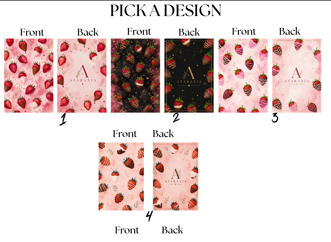 Strawberry Notebook Collection | Cute Aesthetic Spiral Journals