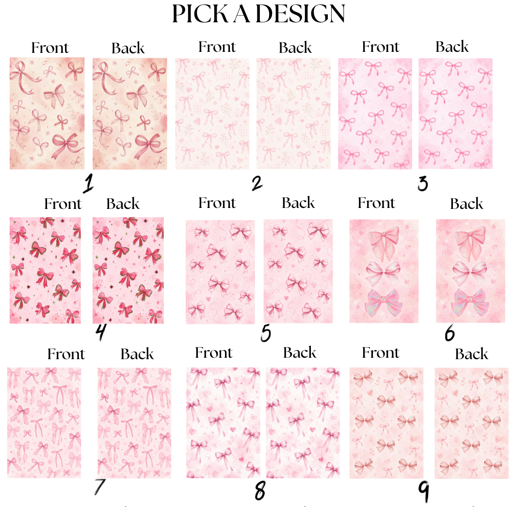 Pink Coquette Bow Notebook | Cute Aesthetic Spiral Journal