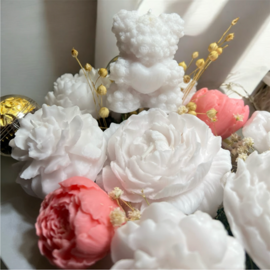 Candle Bouquet Purse | Wax Candles | Flowers and Candle Gift | L image 1