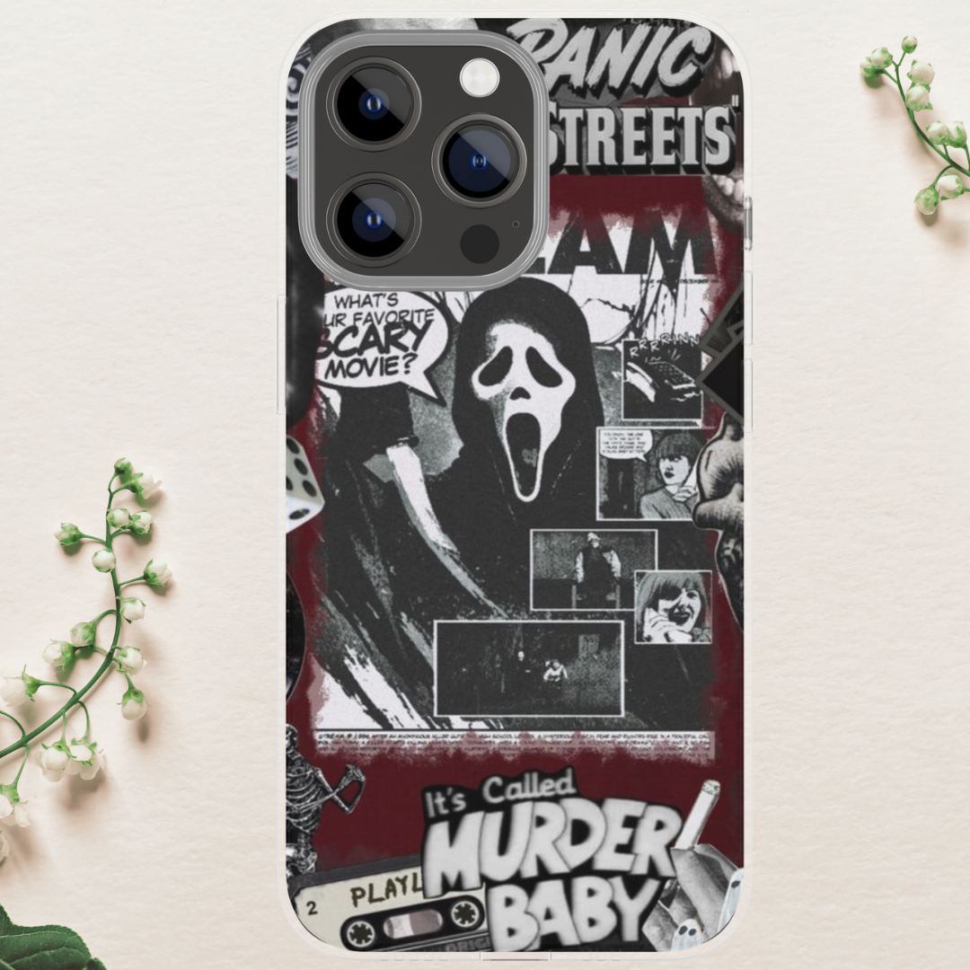 Ghost guy Halloween Horror scream movie case, Halloween case 16 Pro Max, 1 image 1
