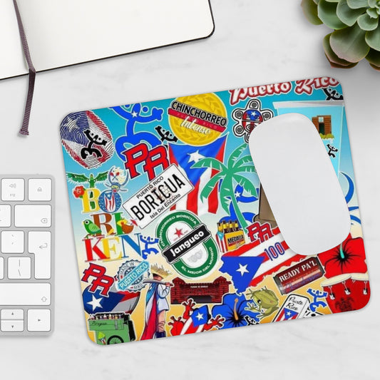Puerto Rico Desk Mat - Colorful Map Mouse Pad, Office Decor, Gift for Puerto image 1