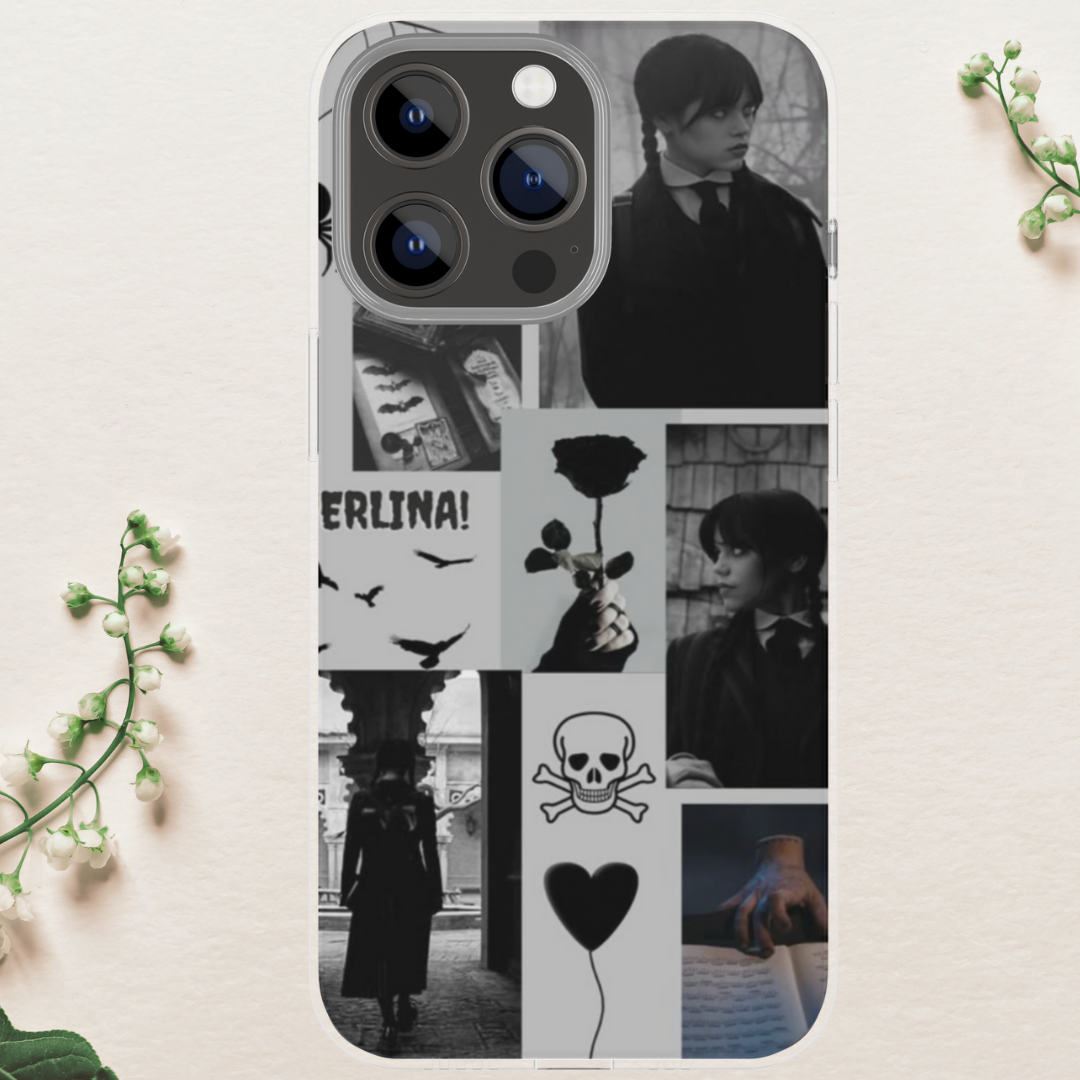 W Addams Halloween Horror case, Wednesday Halloween case 16 Pro Max, 1 image 0