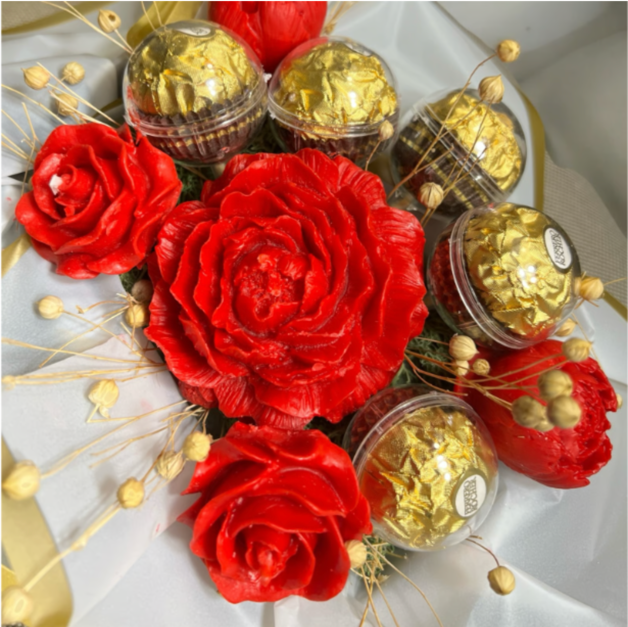 Candle Bouquet Purse | Wax Candles | Flowers and Candle Gift | Luxury Gift image 2
