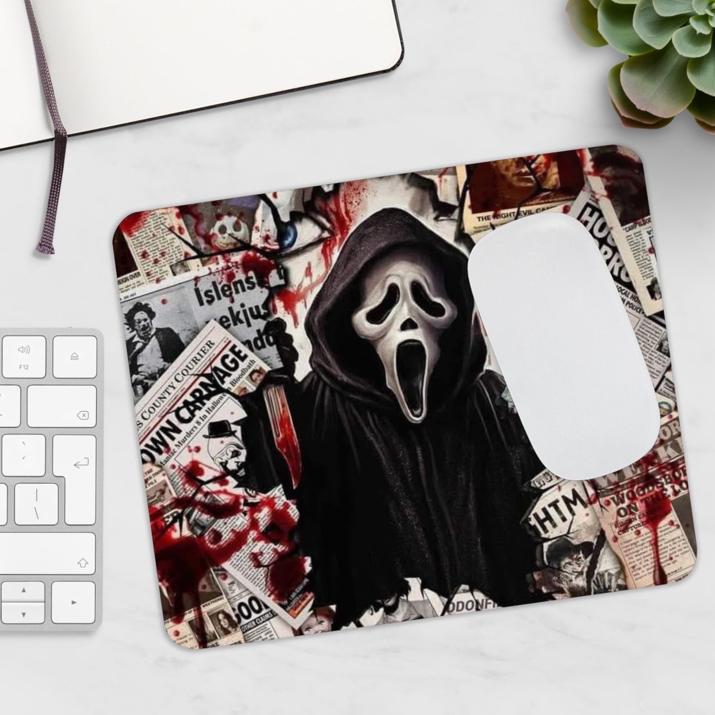 Horror mousepad, Halloween, Michael Myers, Ghost Guy & IT mouse image 0