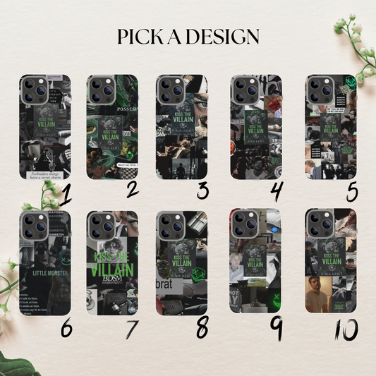 Rina Kent Kiss the Villain Book Phone Case book 16 Pro Max 15 14 13 12 Plu image 1