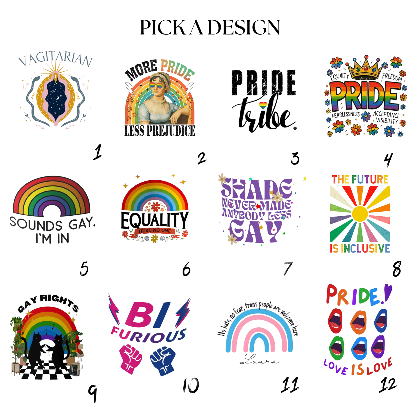 Vagitarian Tumbler 12 oz 16 oz 20 oz Pride Month Gay Pride Customized Design image 1