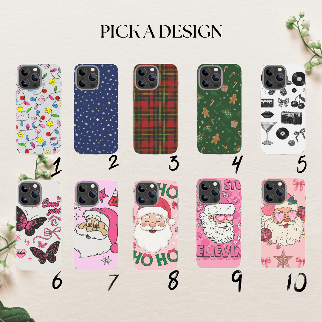 Winter Christmas phone case, holiday case 16/17  Pro image 1