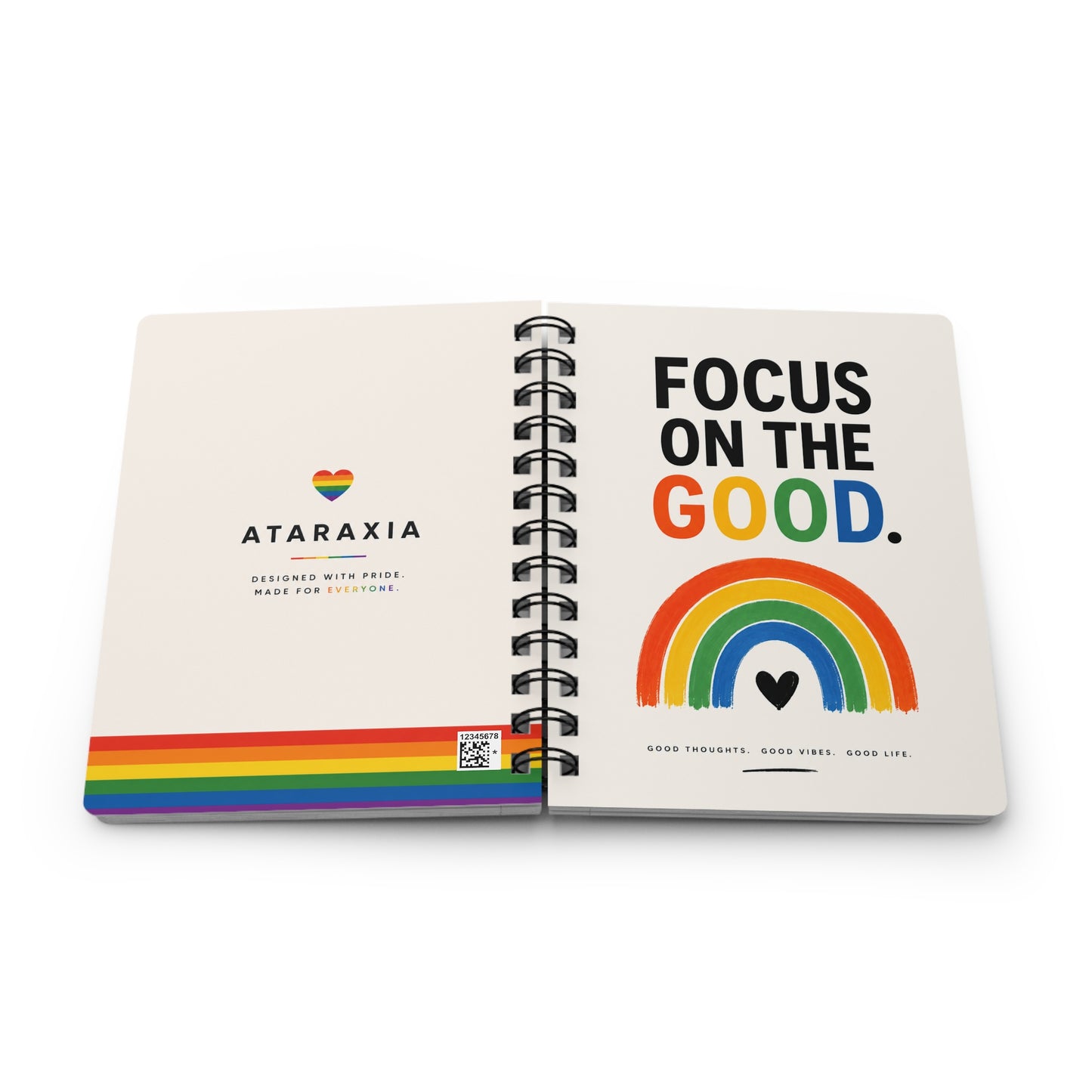 Minimalist Pride Notebook & Journal Collection | LGBTQ+ Rainbow Designs image 1