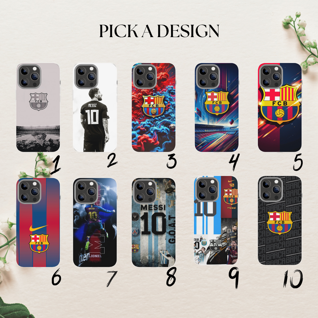Lionel Messi Artistic Phone Case for iPhone and Samsung FC Barcelona Inspired Fo image 1